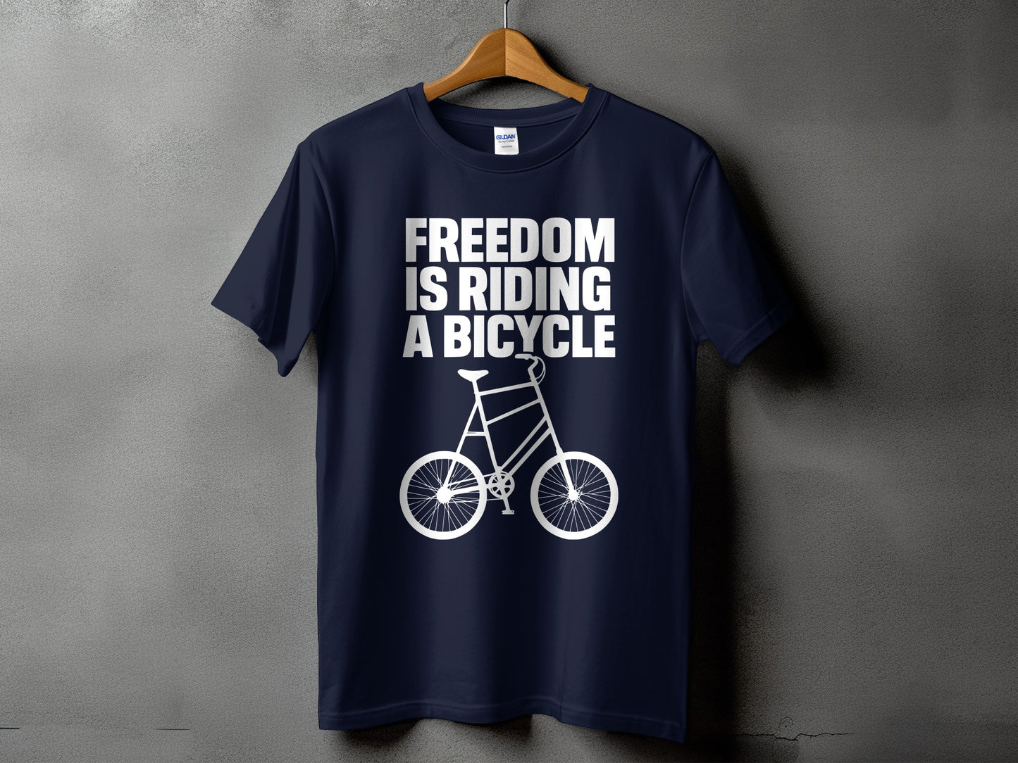 Freedom is Riding a Bicycle Print T-Shirt product type