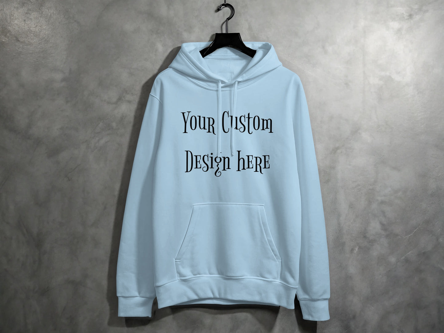 Personalizable Blue Custom Hoodie Apparel Product