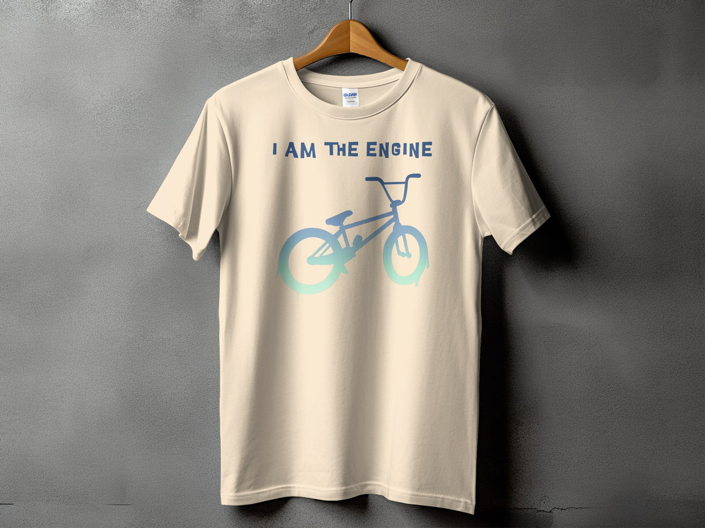 I AM THE ENGINE Bicycle Graphic Beige T-Shirt product type