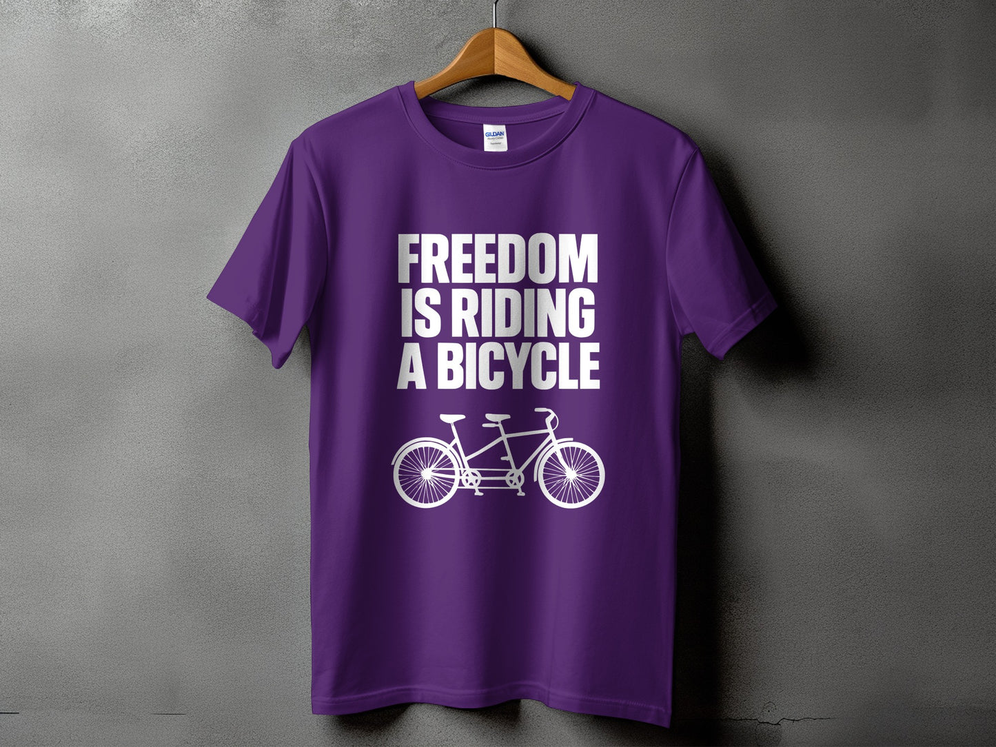 Freedom Is Riding A Bicycle Graphic Printed Shirt Product