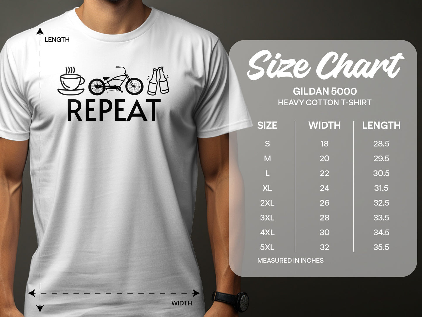Coffee Bike Beer Repeat Graphic T-Shirt product type