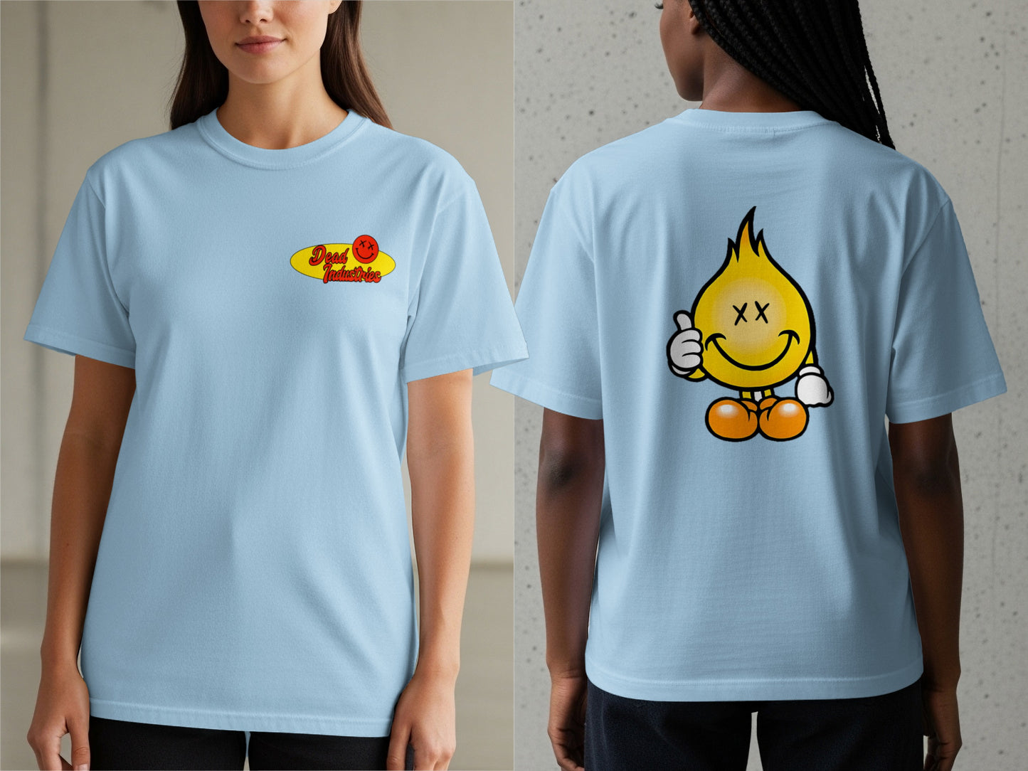Smiling Flame Graphic Oversized T-Shirt product