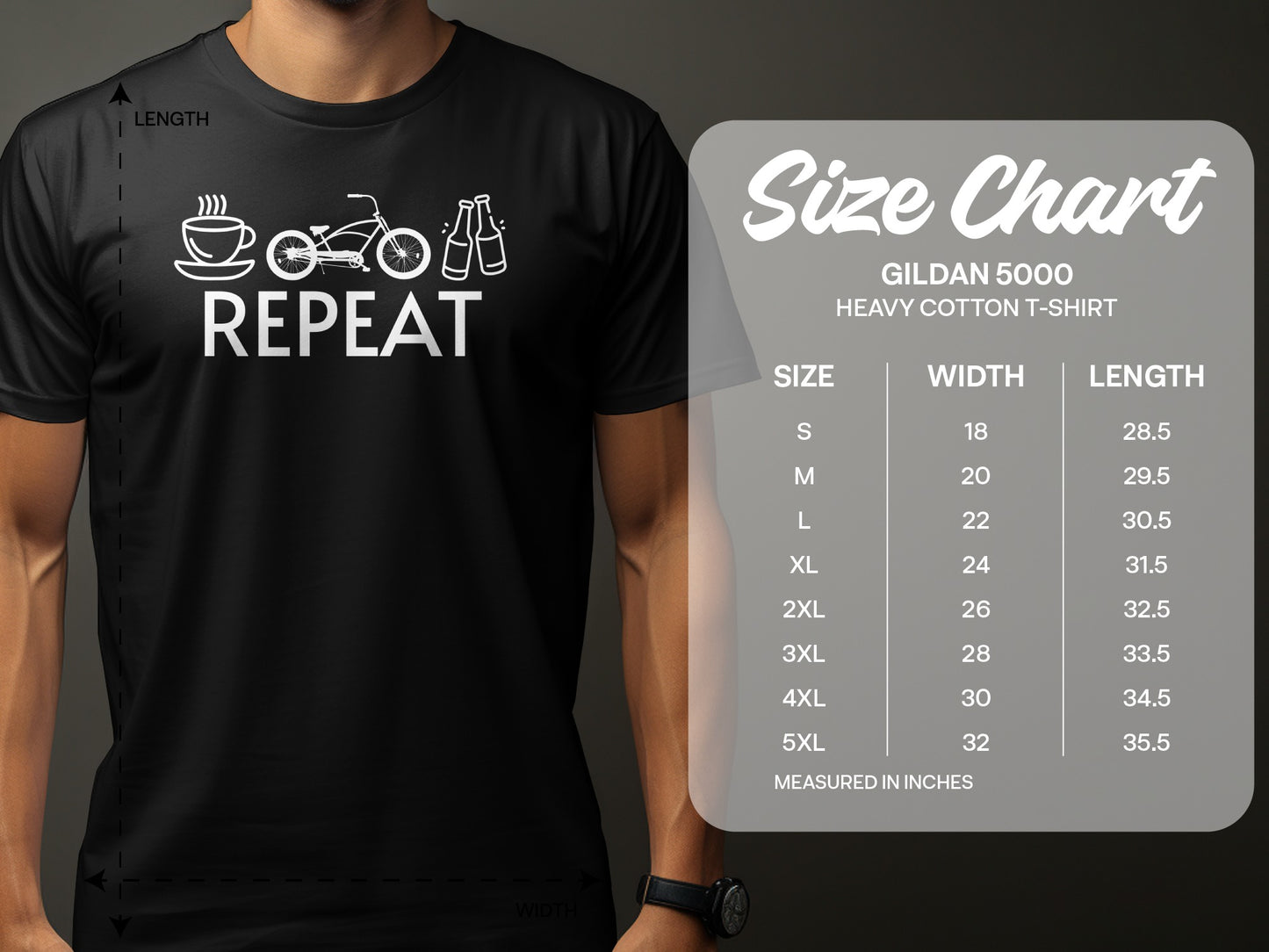 Repeat Coffee Bike Beer Graphic T-Shirt product type