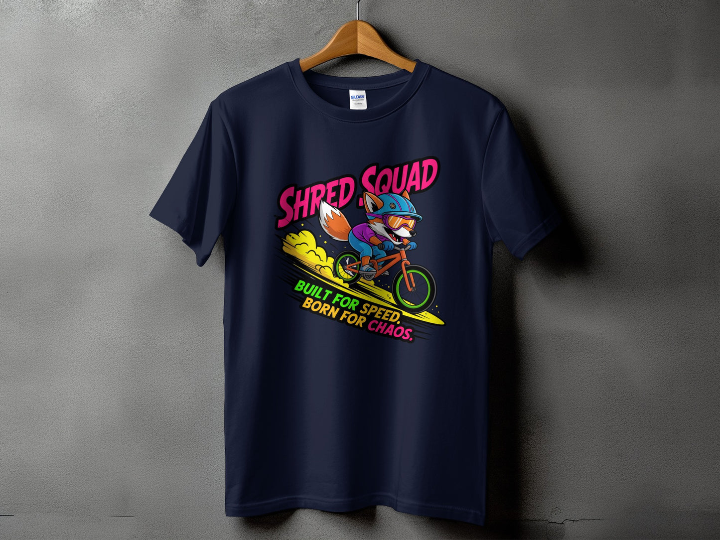 Shred Squad Fox Riding Bike Graphic Unisex T-Shirt product