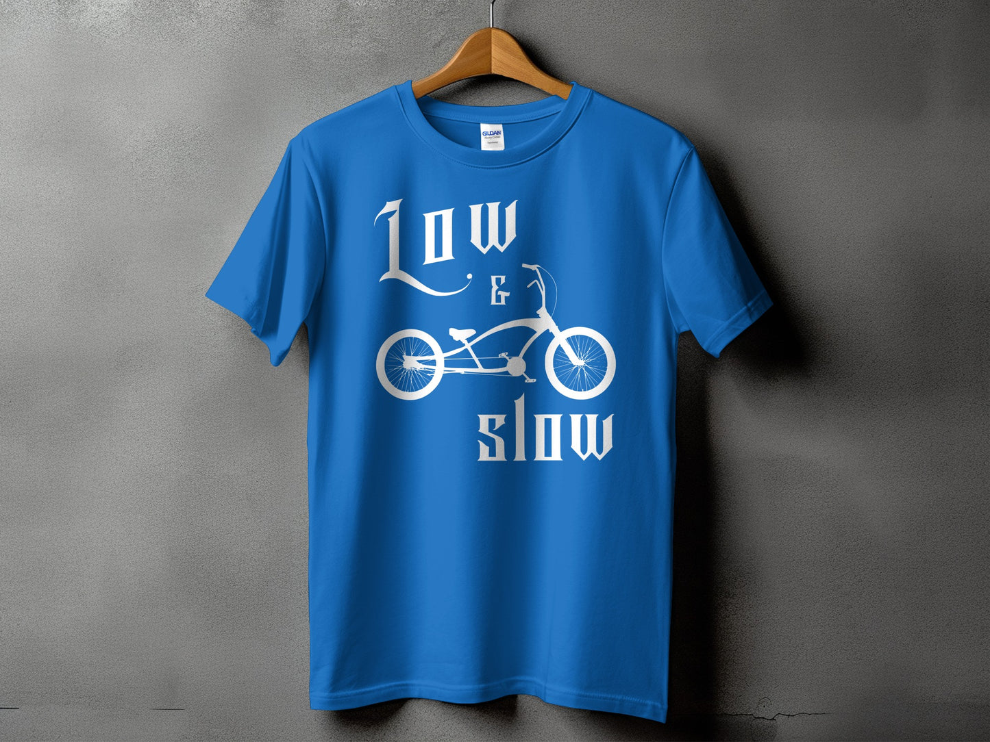Low and Slow Bicycle Print T-Shirt Unique Graphic product