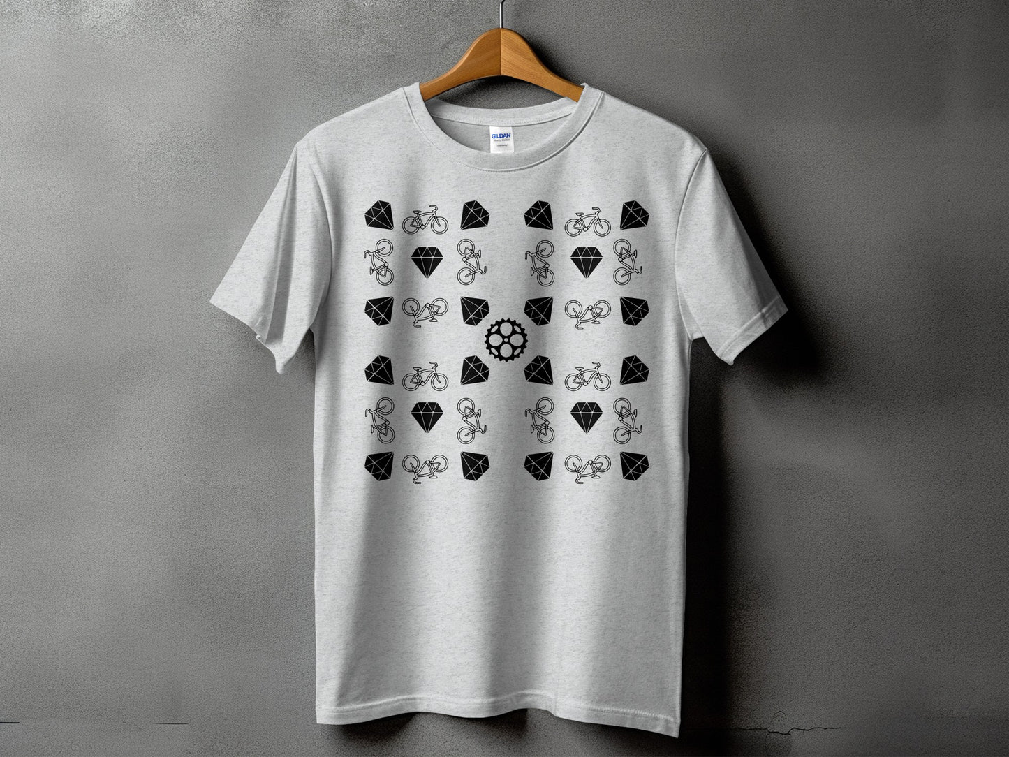 Unique Bicycle and Diamond Graphic T-Shirt product