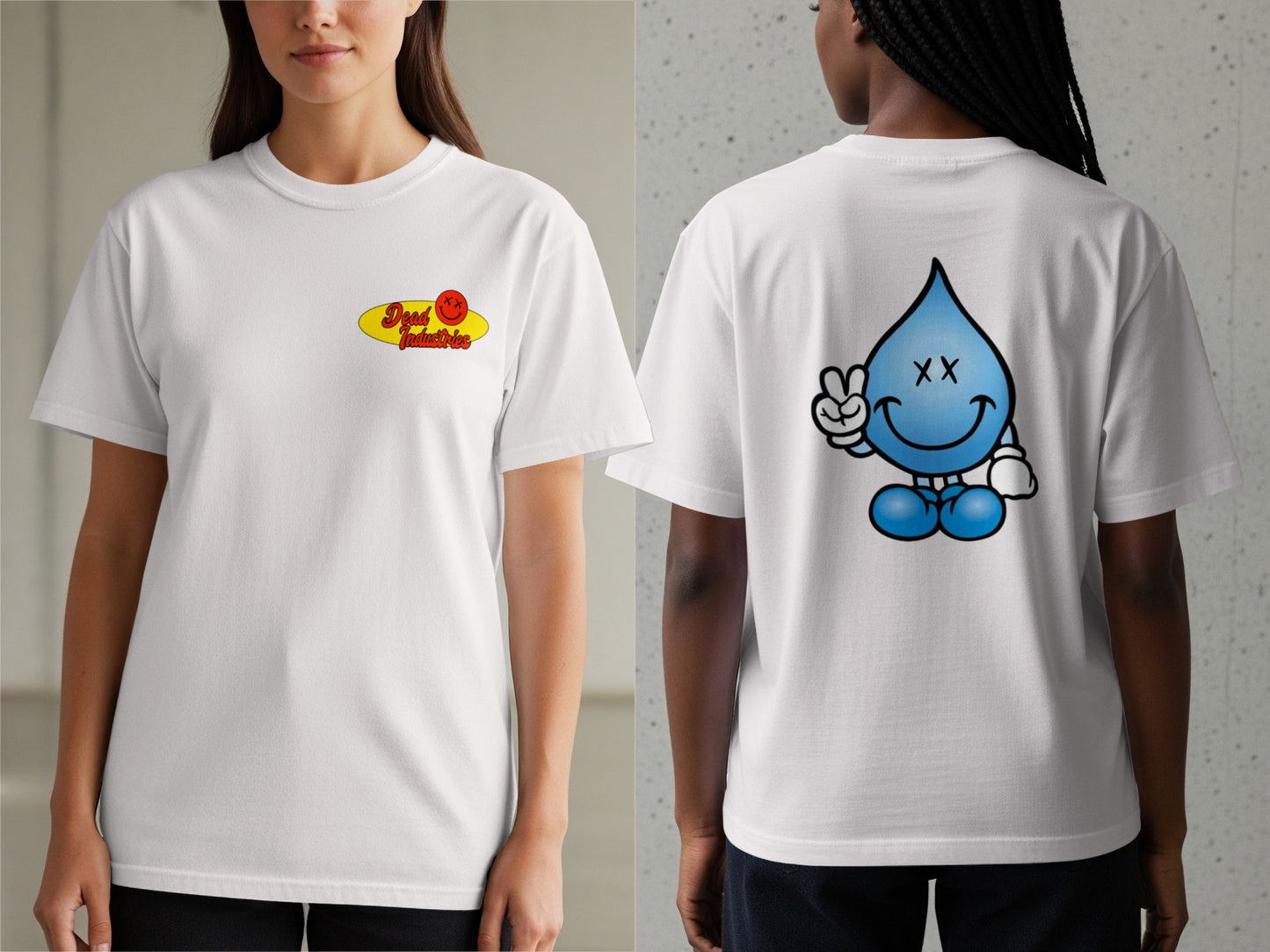 Smiling Water Drop Graphic Printed T-Shirt product