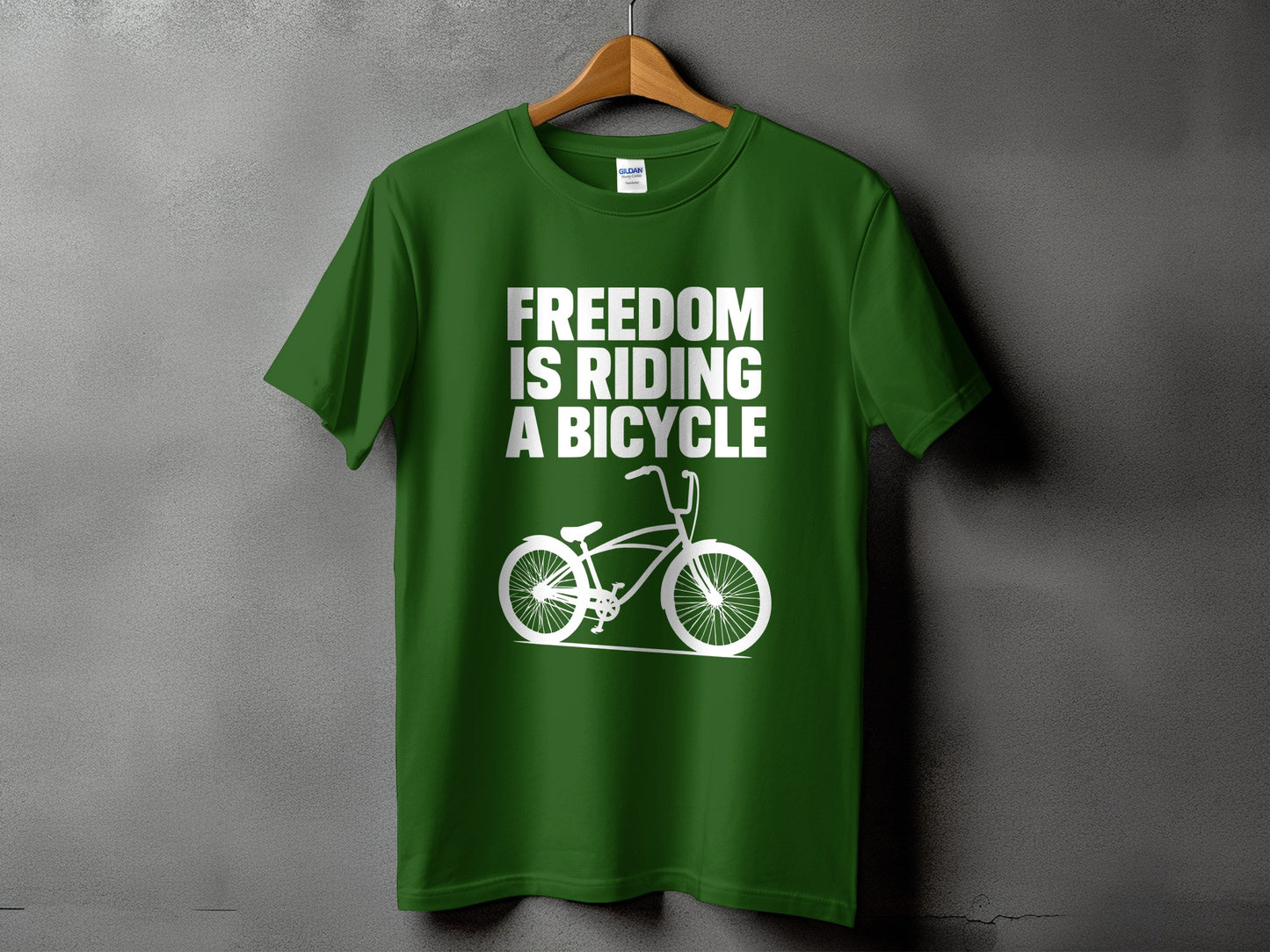 Freedom Is Riding a Bicycle Printed T-Shirt product