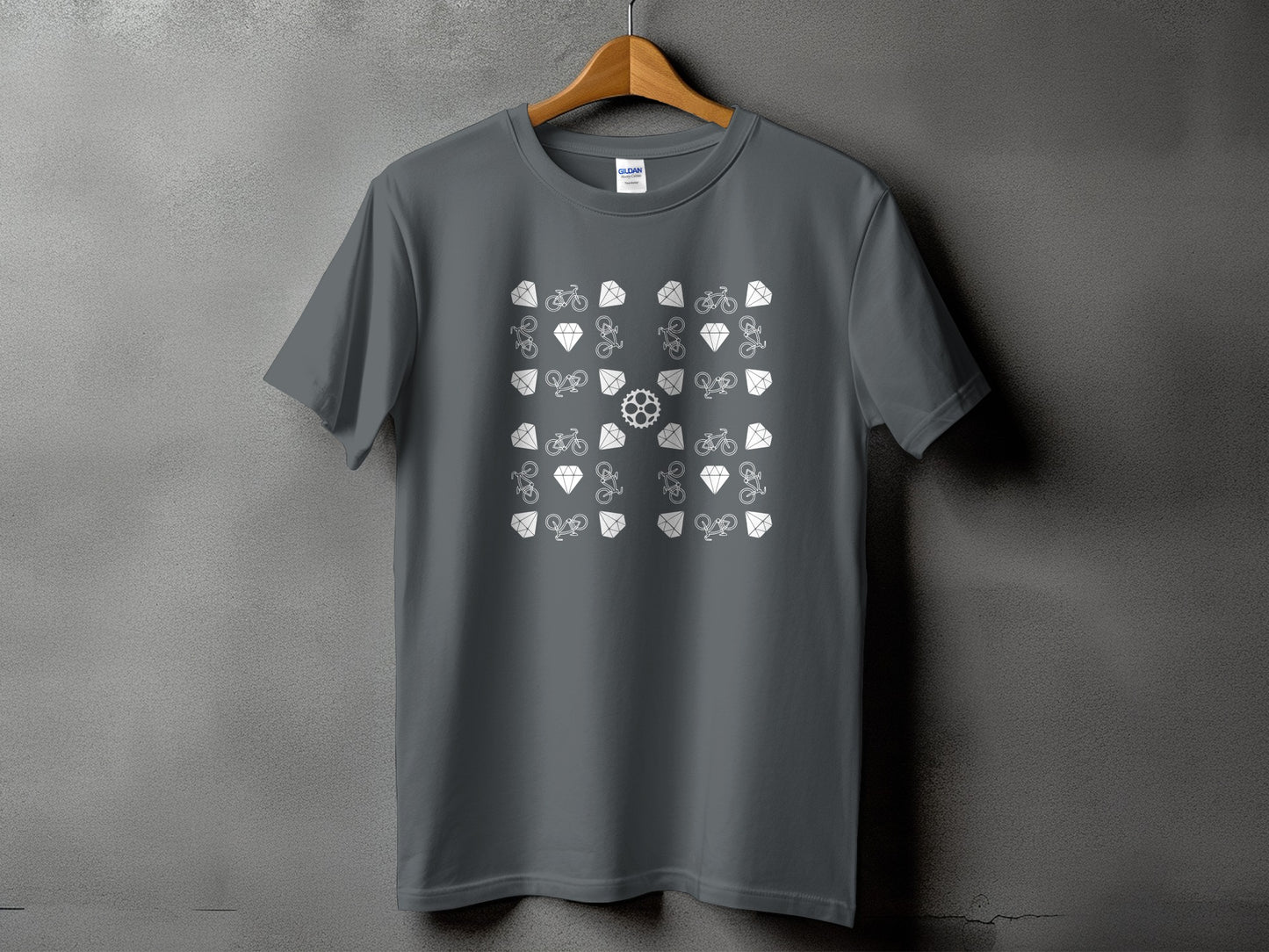 Cycling Pattern Graphic Printed Comfortable T-Shirt product