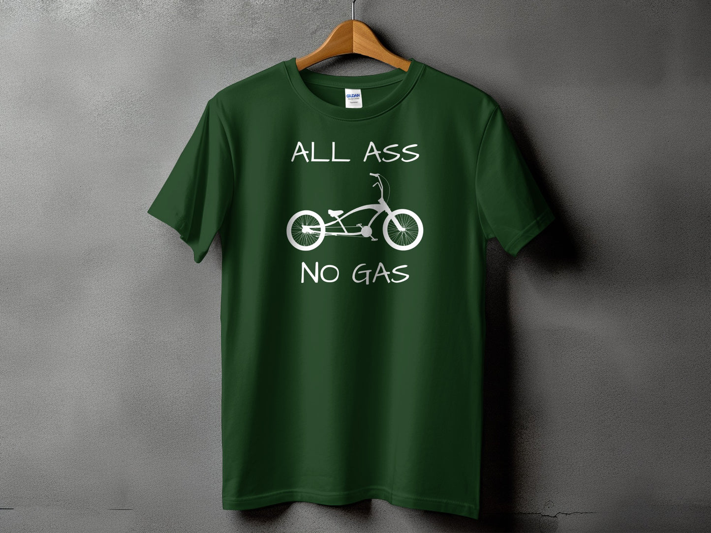 All Ass No Gas Bicycle Graphic T-shirt product type