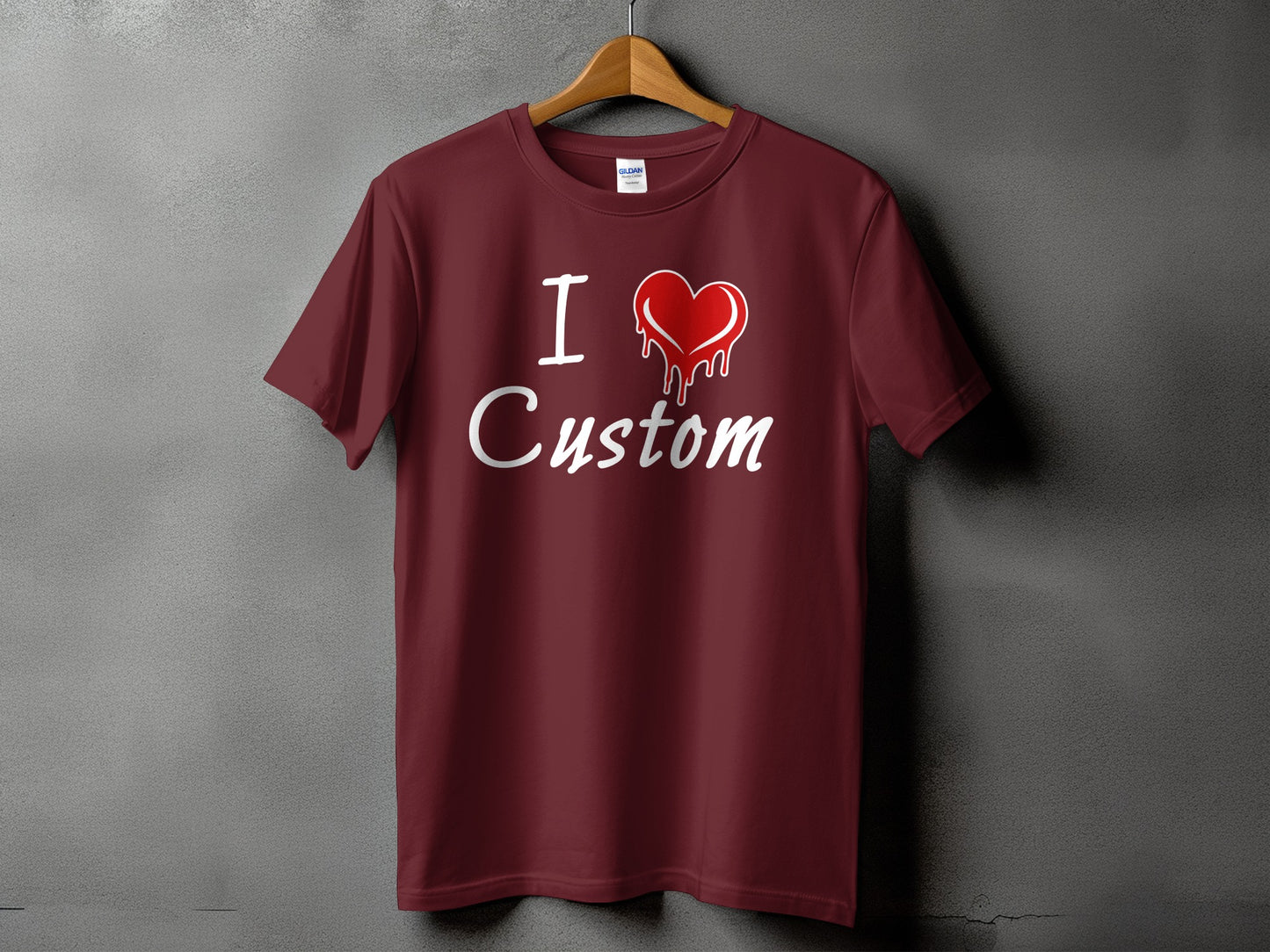 I Heart Custom Graphic Tee Unique Fashionable Product