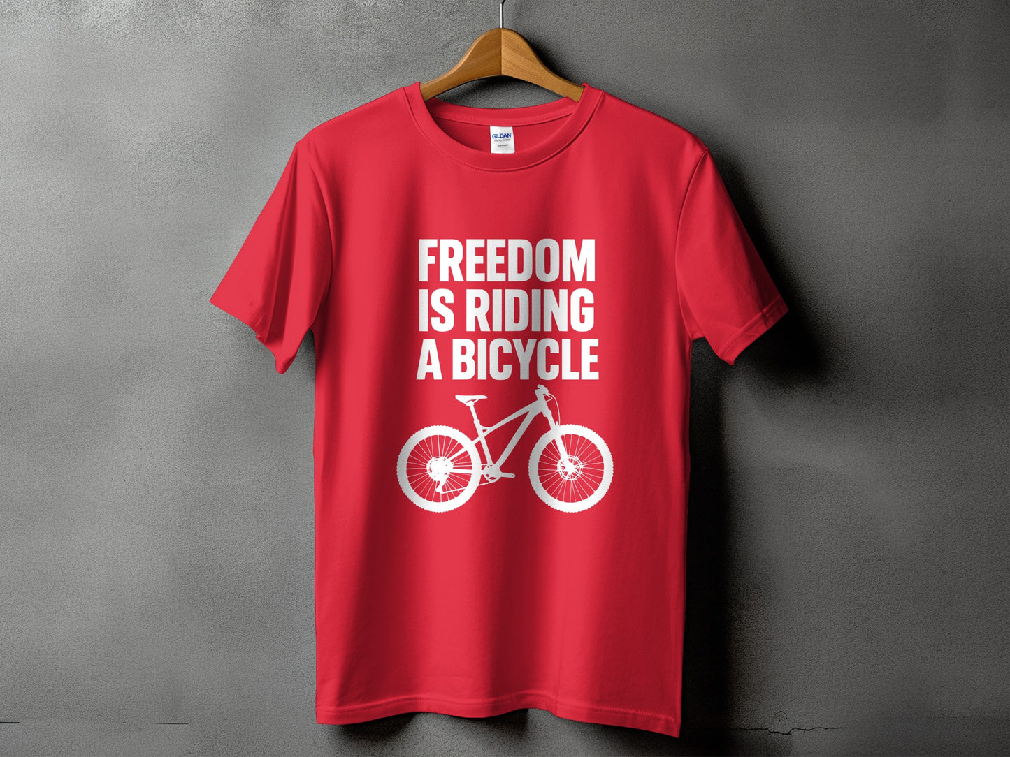 Freedom Is Riding A Bicycle Graphic T-shirt product type