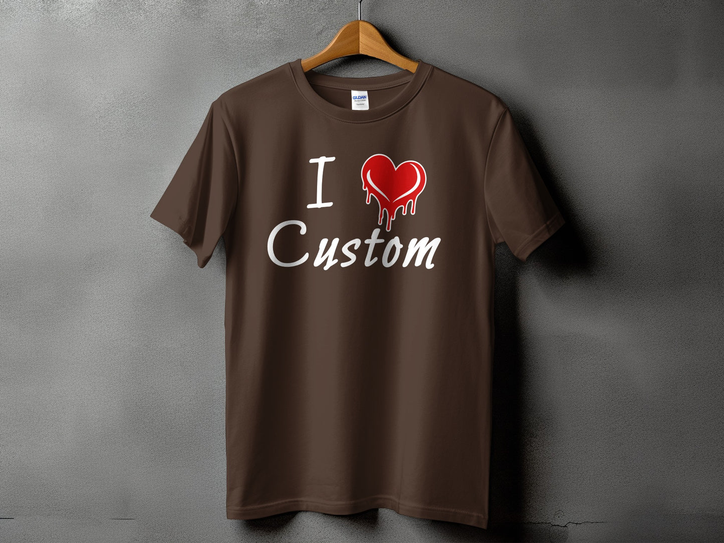 I Love Custom Printed Graphic T-Shirt Product