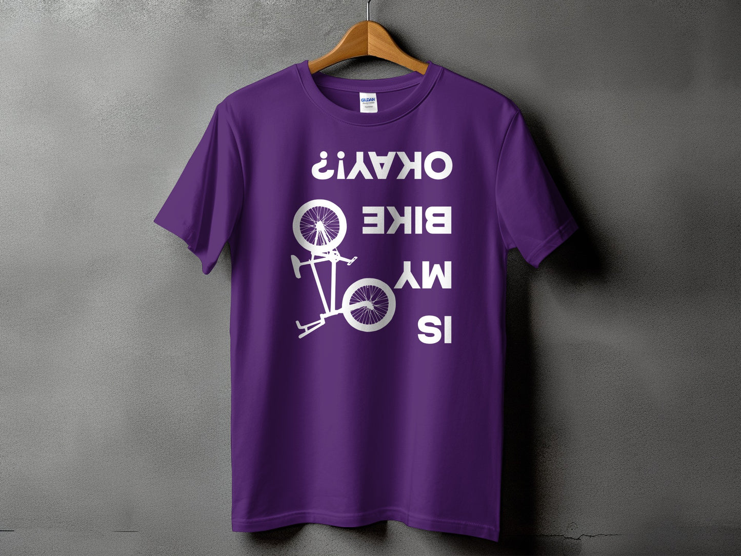 My Bike Is Okay Tshirt Humorous Cycling Tee Shirt product