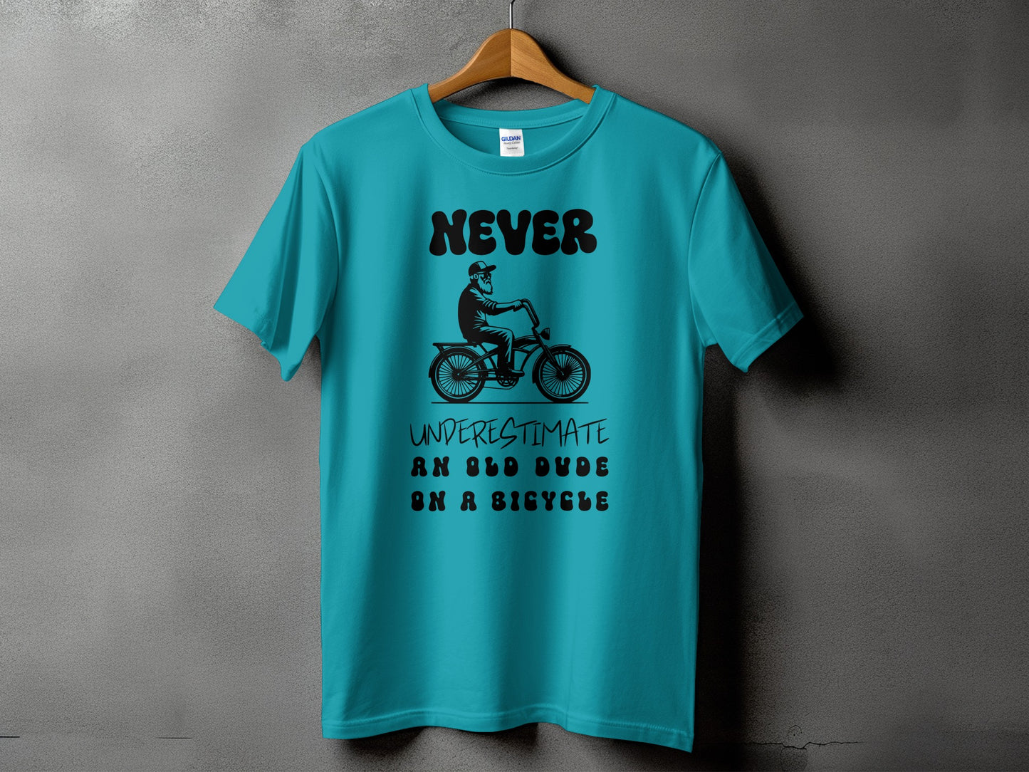 Never Underestimate Old Dude on Bicycle T-shirt product
