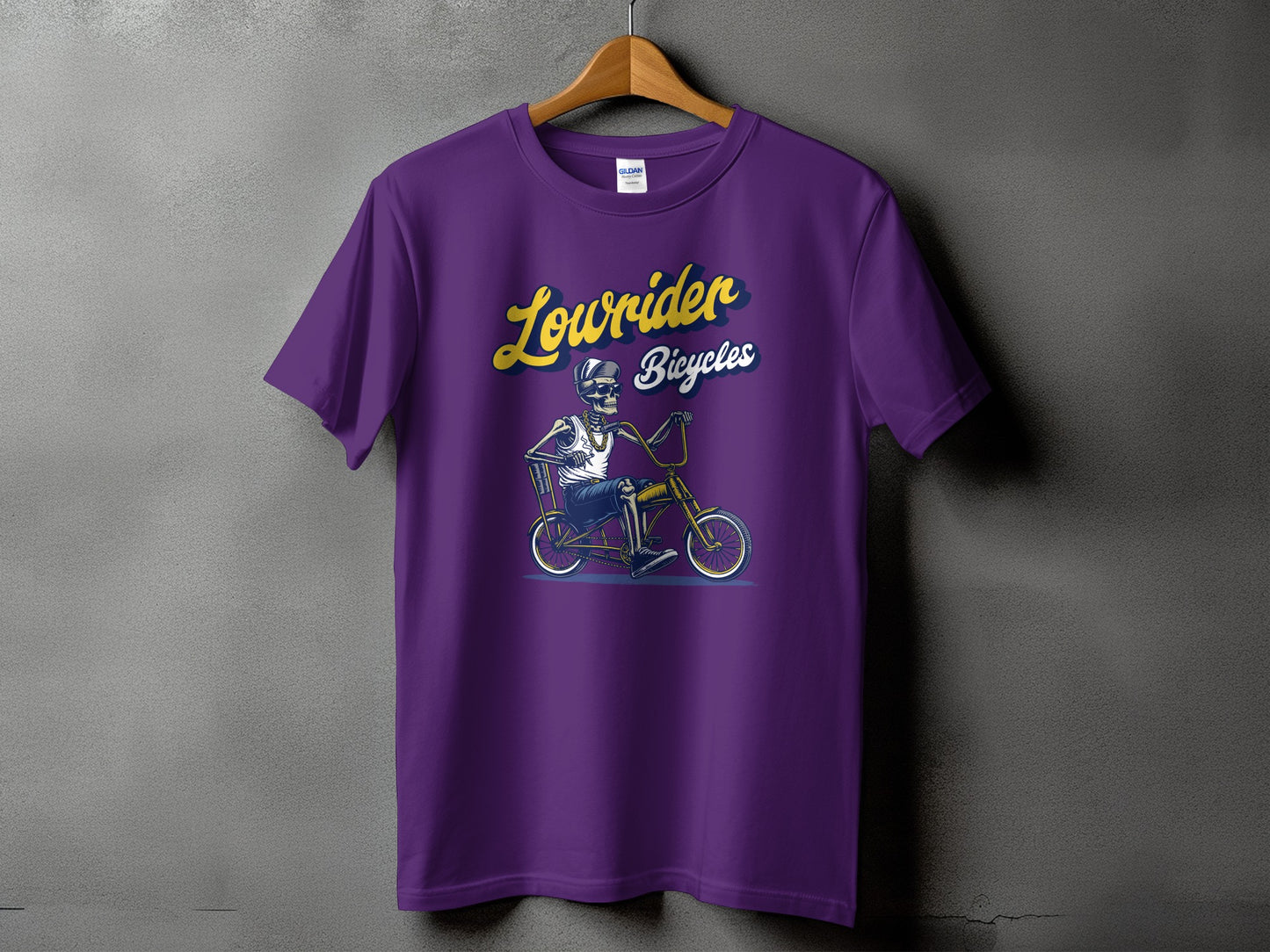 Lowrider Bicycles Skull Design Graphic Tee product type