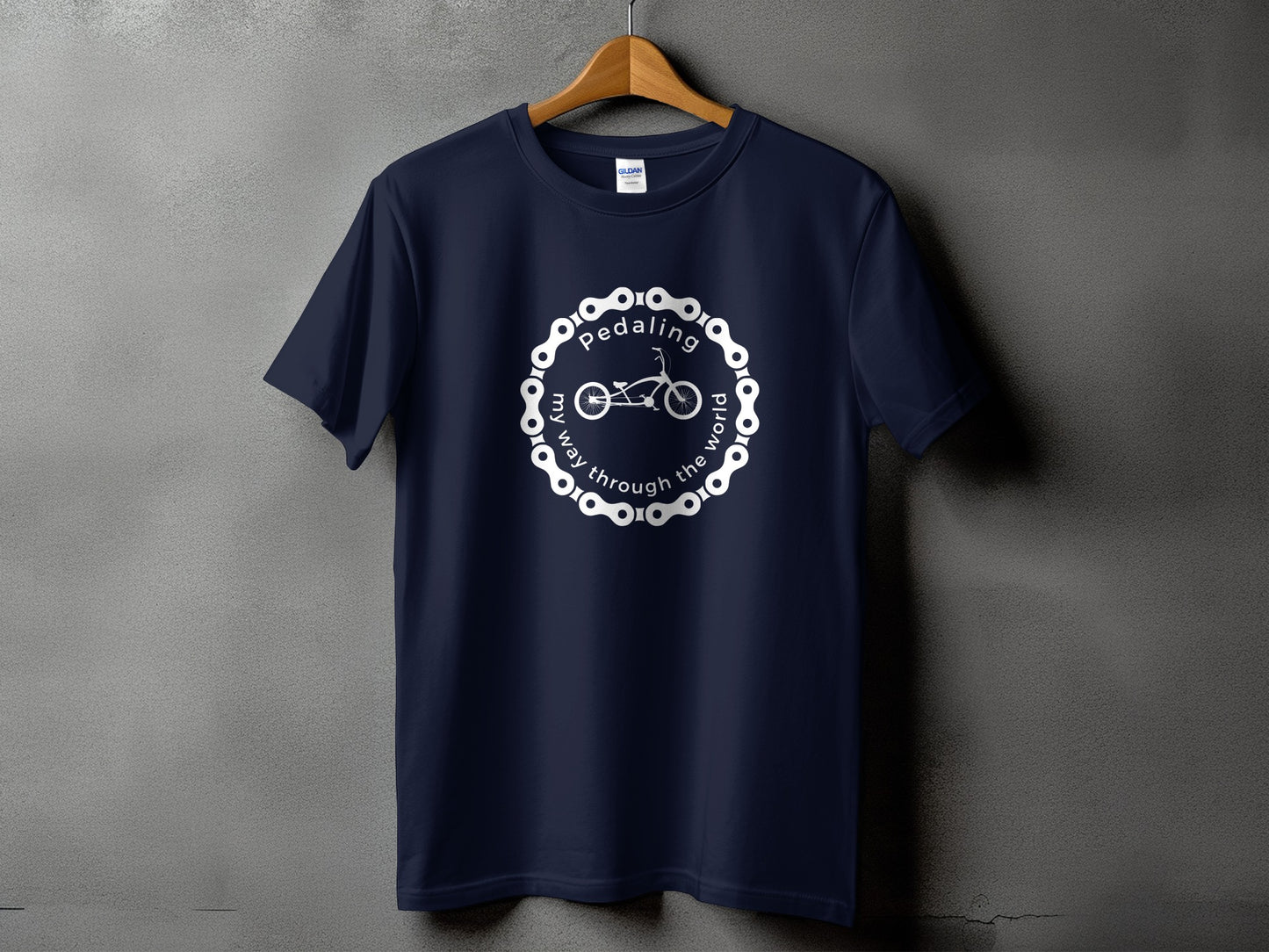 Pedaling My Way Through The World Bike T-shirt product type