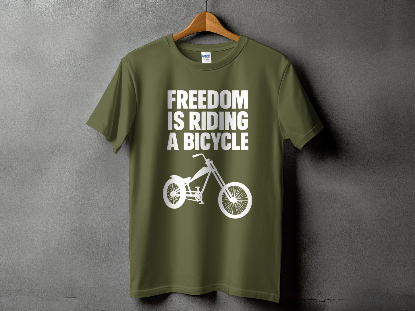 Freedom Is Riding A Bicycle Graphic T-shirt product type