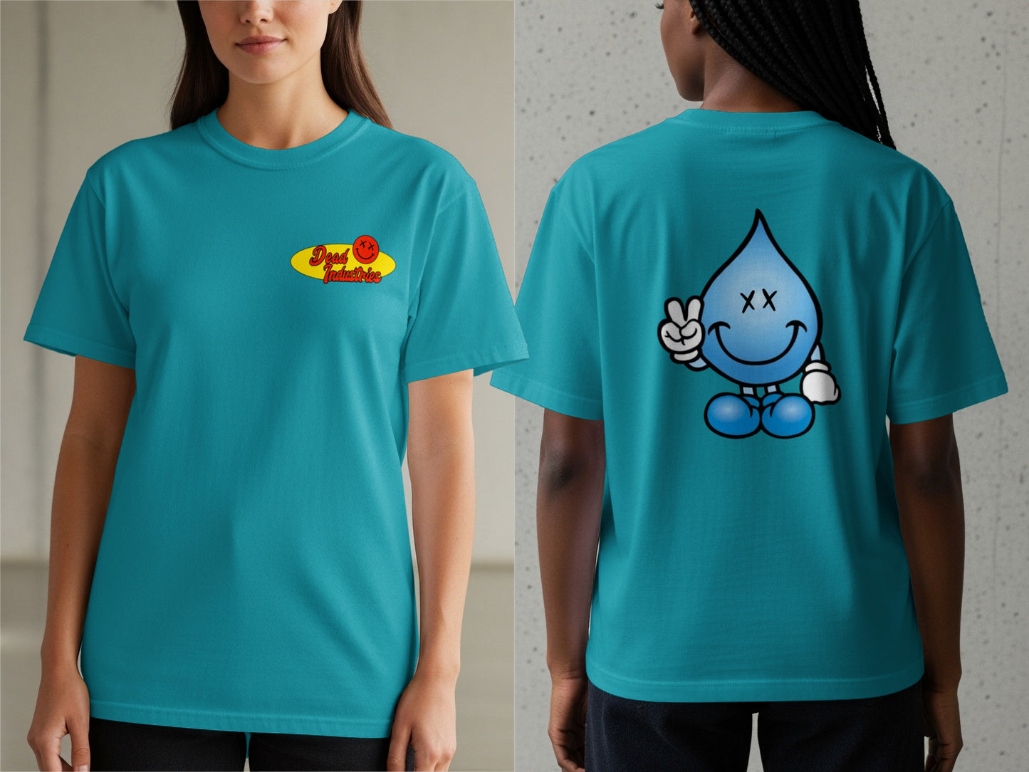 Peaceful Smiley Teardrop Graphic Unisex T-shirt product