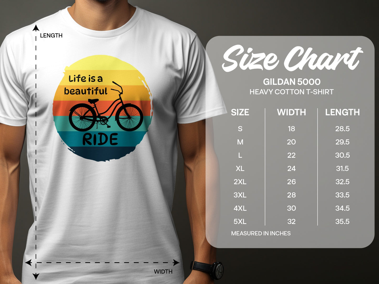 Life is a beautiful ride bicycle themed t-shirt product