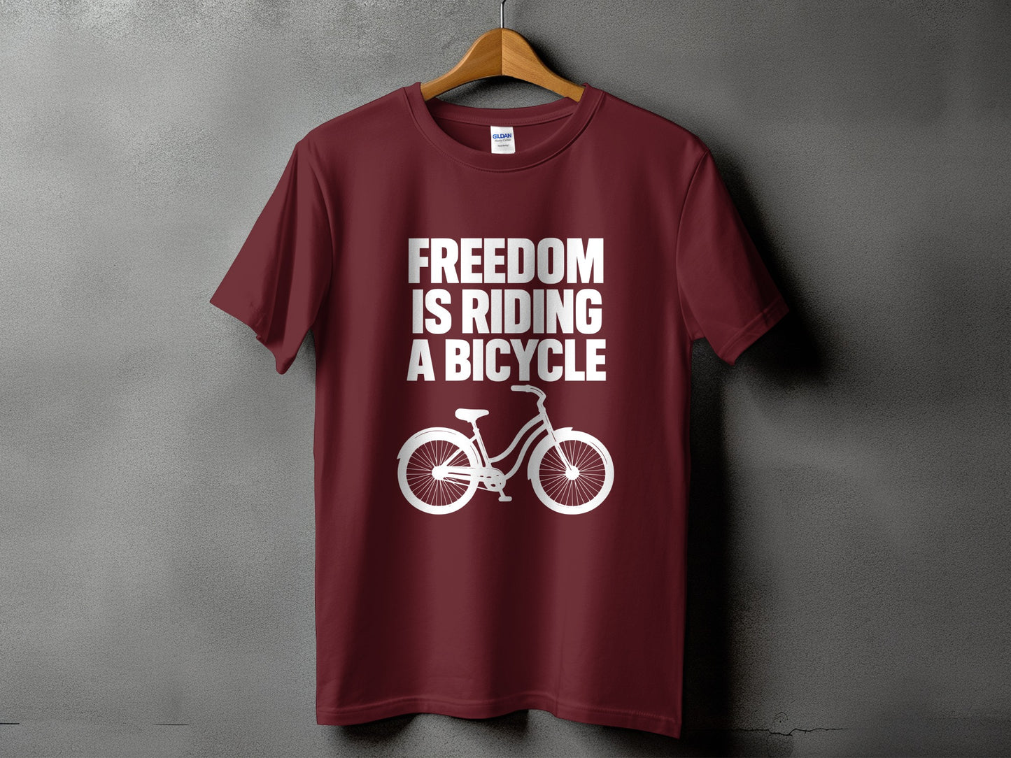 Freedom Is Riding A Bicycle Graphic T-shirt product type