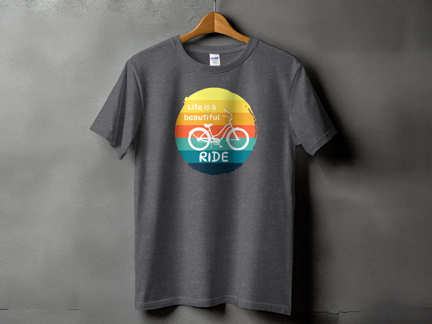 Life is a Beautiful Ride Bicycle Graphic T-Shirt product