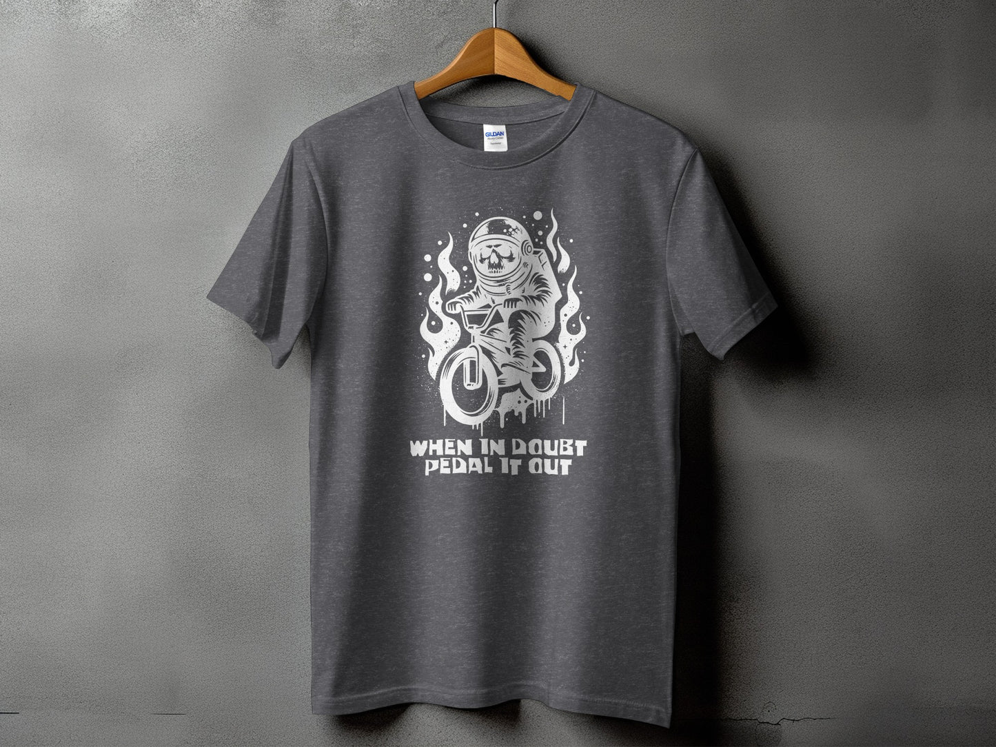 Fun Bear Cycling Tee When In Doubt Pedal It Out Shirt