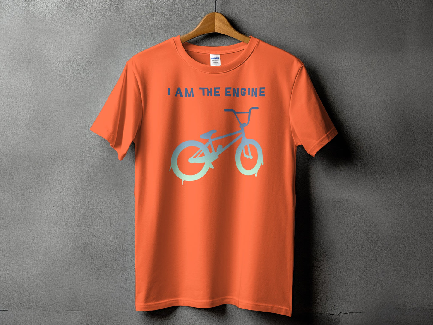 I AM THE ENGINE Printed Orange T-Shirt product