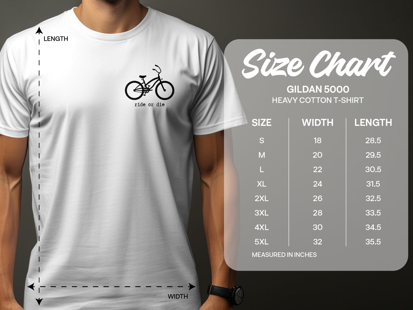 Ride or Die Bicycle Print Tee Unisex T-Shirt product type