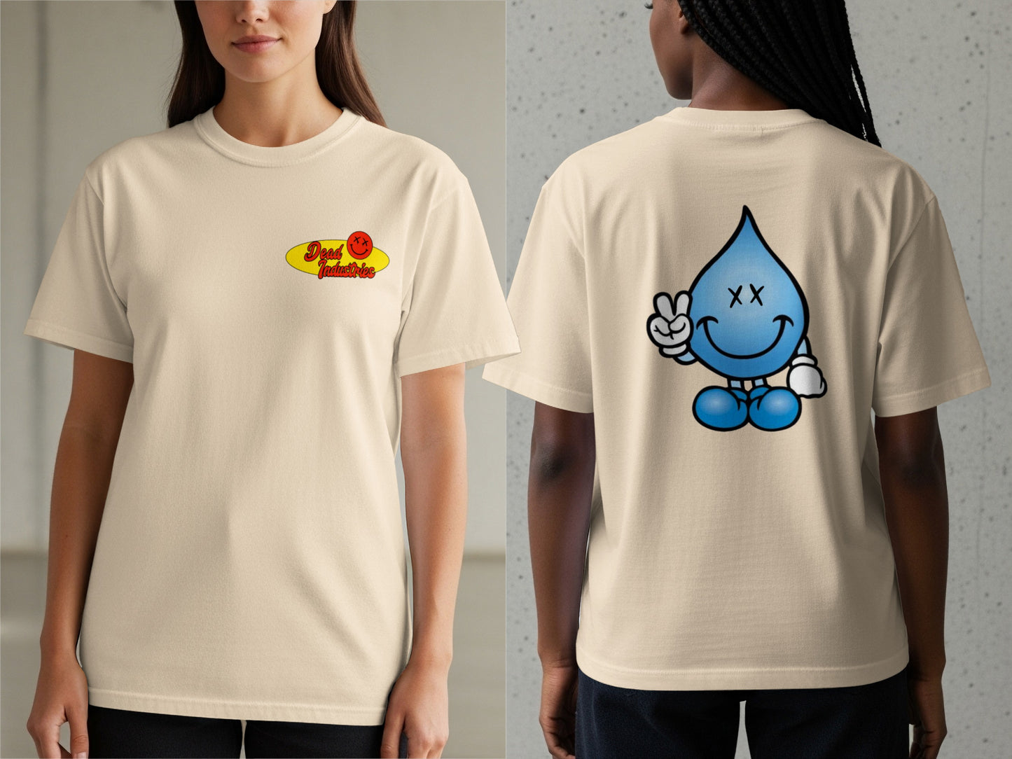Cheer Up Embroidered Water Drop Graphic T-shirt product