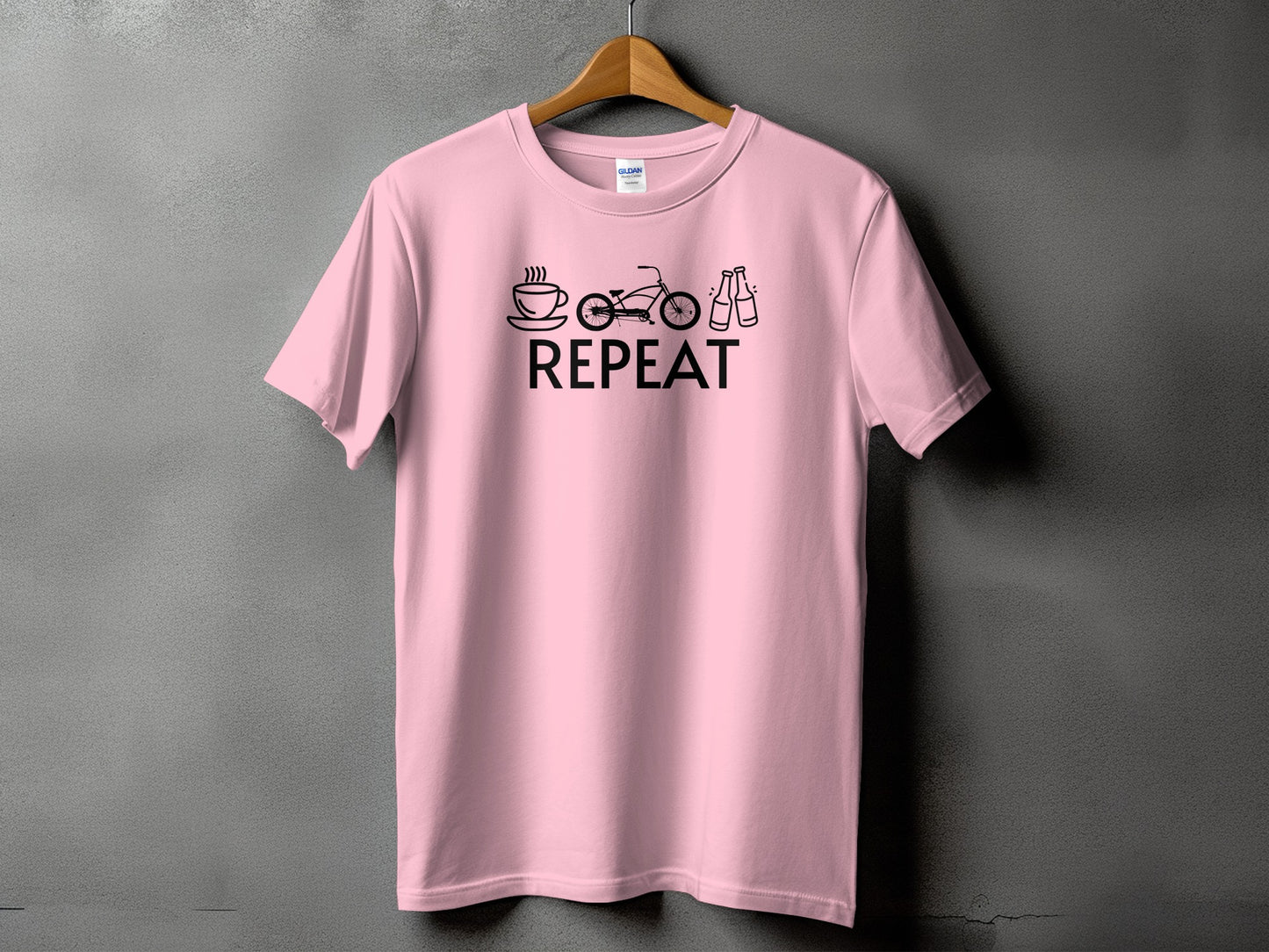 Coffee Bike Repeat Graphic Design T-shirt product type