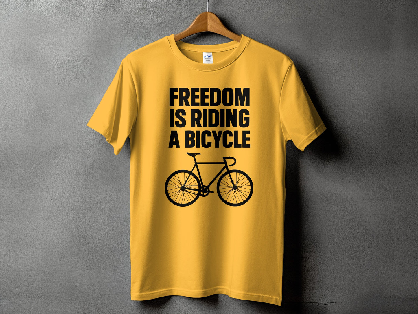 Freedom Is Riding A Bicycle Printed T-shirt product type