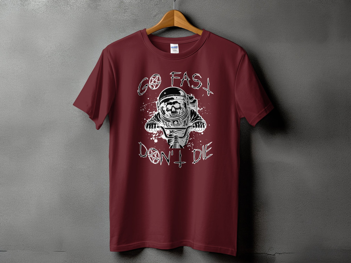 Go Fast Don't Die Graphic Astronaut T-Shirt Product Type