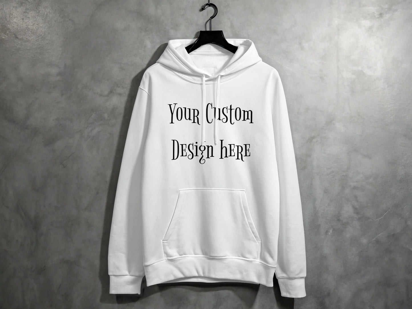 Customizable White Hoodie With Personalized Print product