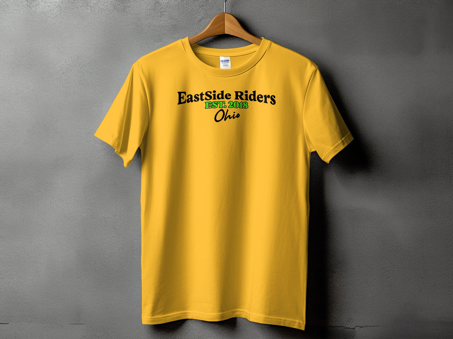 EastSide Riders Ohio Est 2018 Yellow T-Shirt product