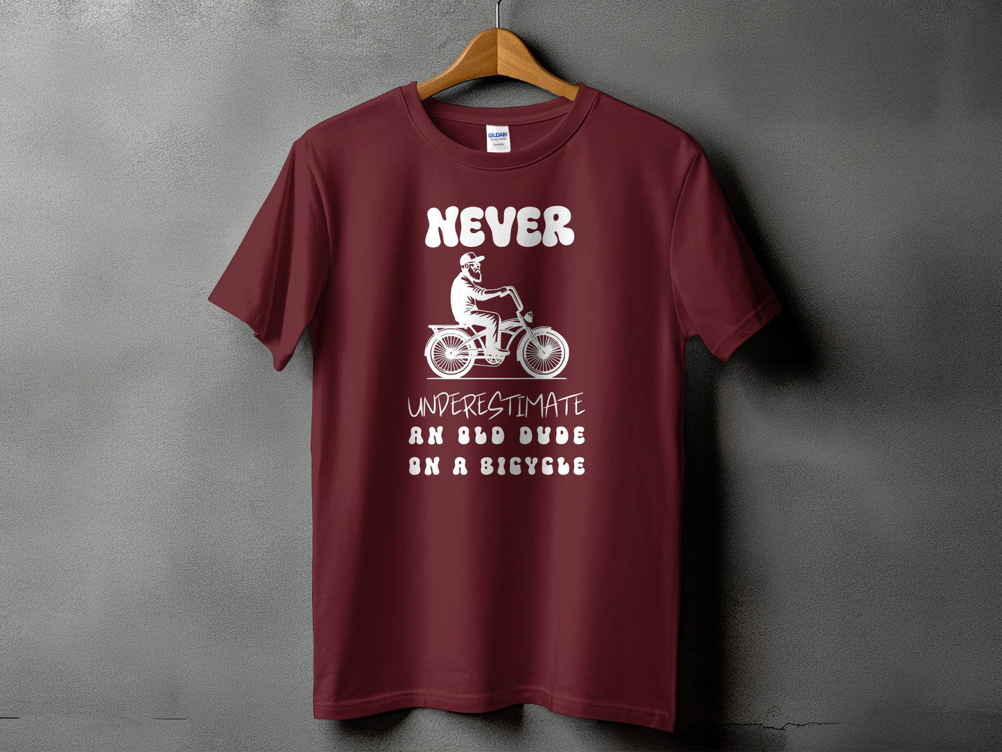 Never Underestimate An Old Dude Bicycle T-Shirt product