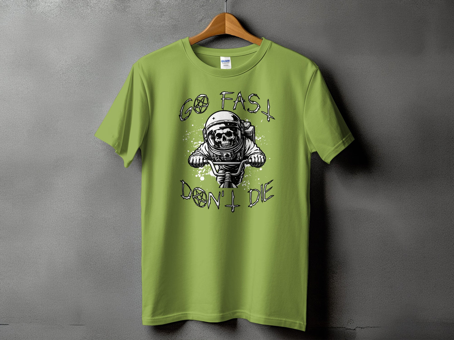 Go Fast Don't Die Astronaut Graphic T-shirt product type