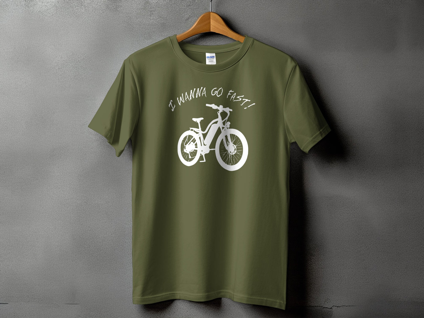 I Wanna Go Fast Graphic Olive Green Tee product