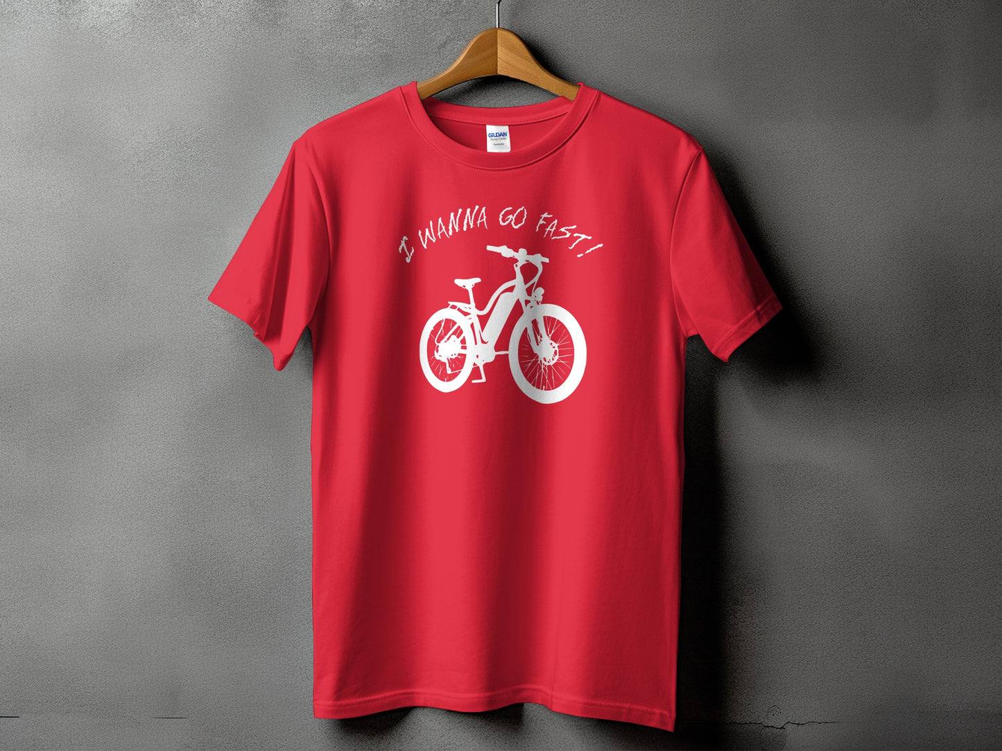 I Wanna Go Fast Bicycle Graphic Print T-shirt product type