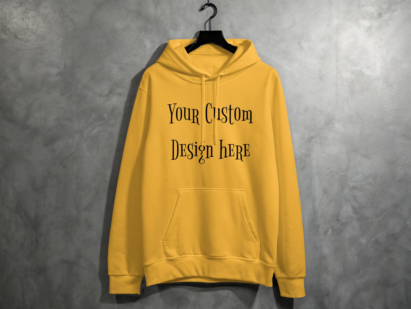 Customizable Yellow Hoodie with Personalized Design product