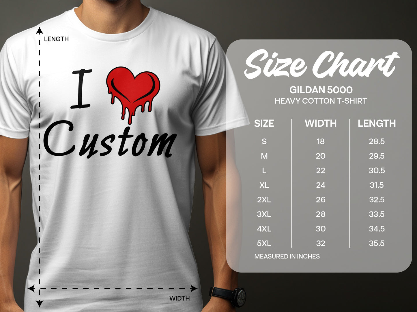 I Love Custom Graphic T-Shirt Product