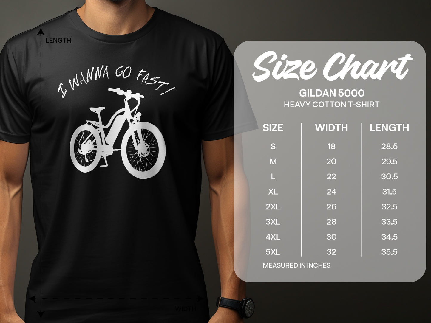 I Wanna Go Fast Bicycle Design Gildan 5000 T-shirt product