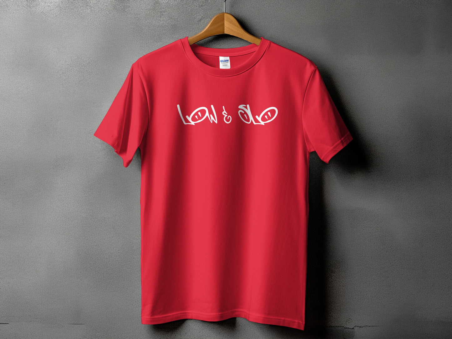 Stylish Red Graphic Tee With Unique Design product type