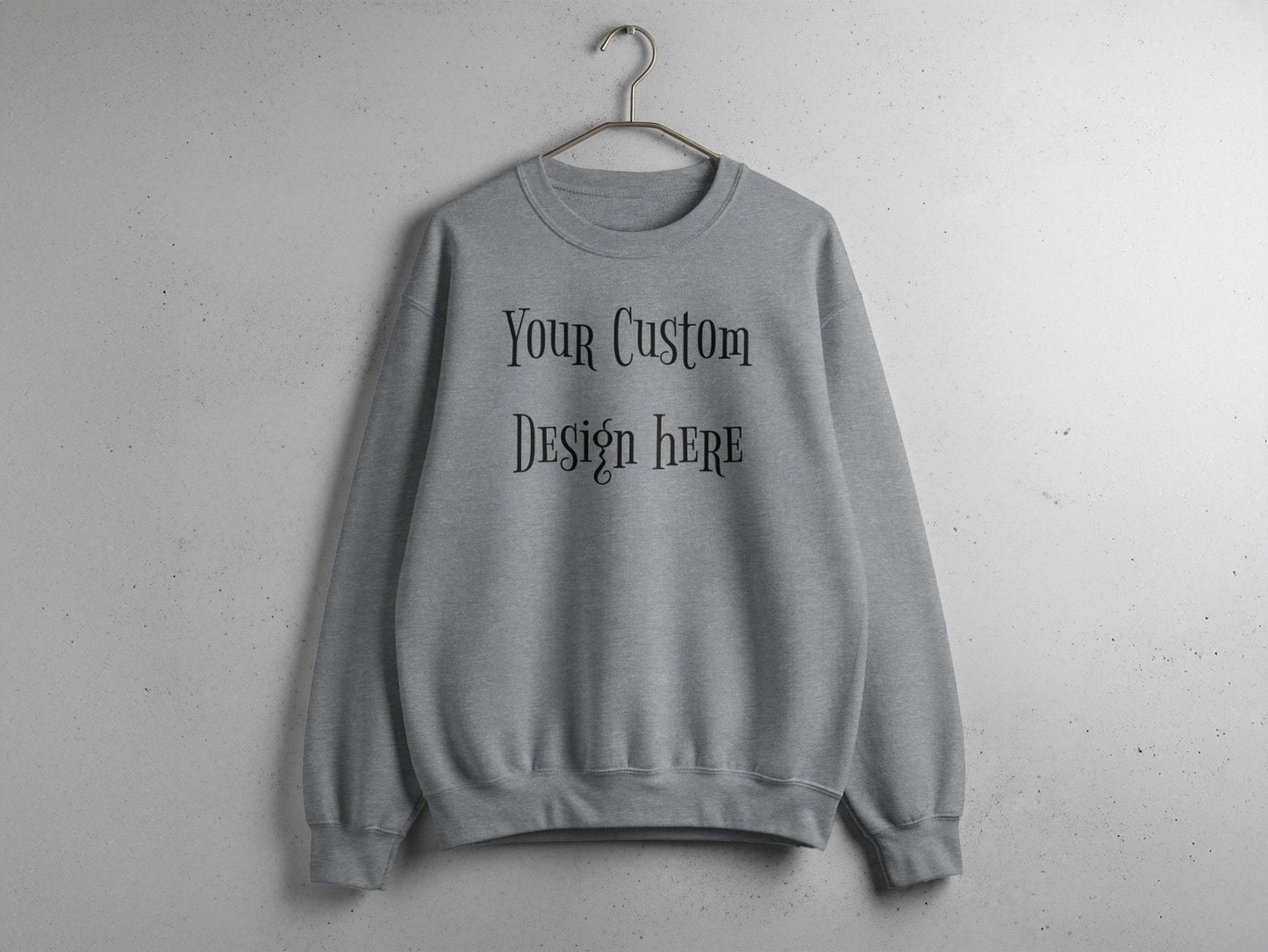 Personalized Graphic Grey Custom Design Sweatshirt product