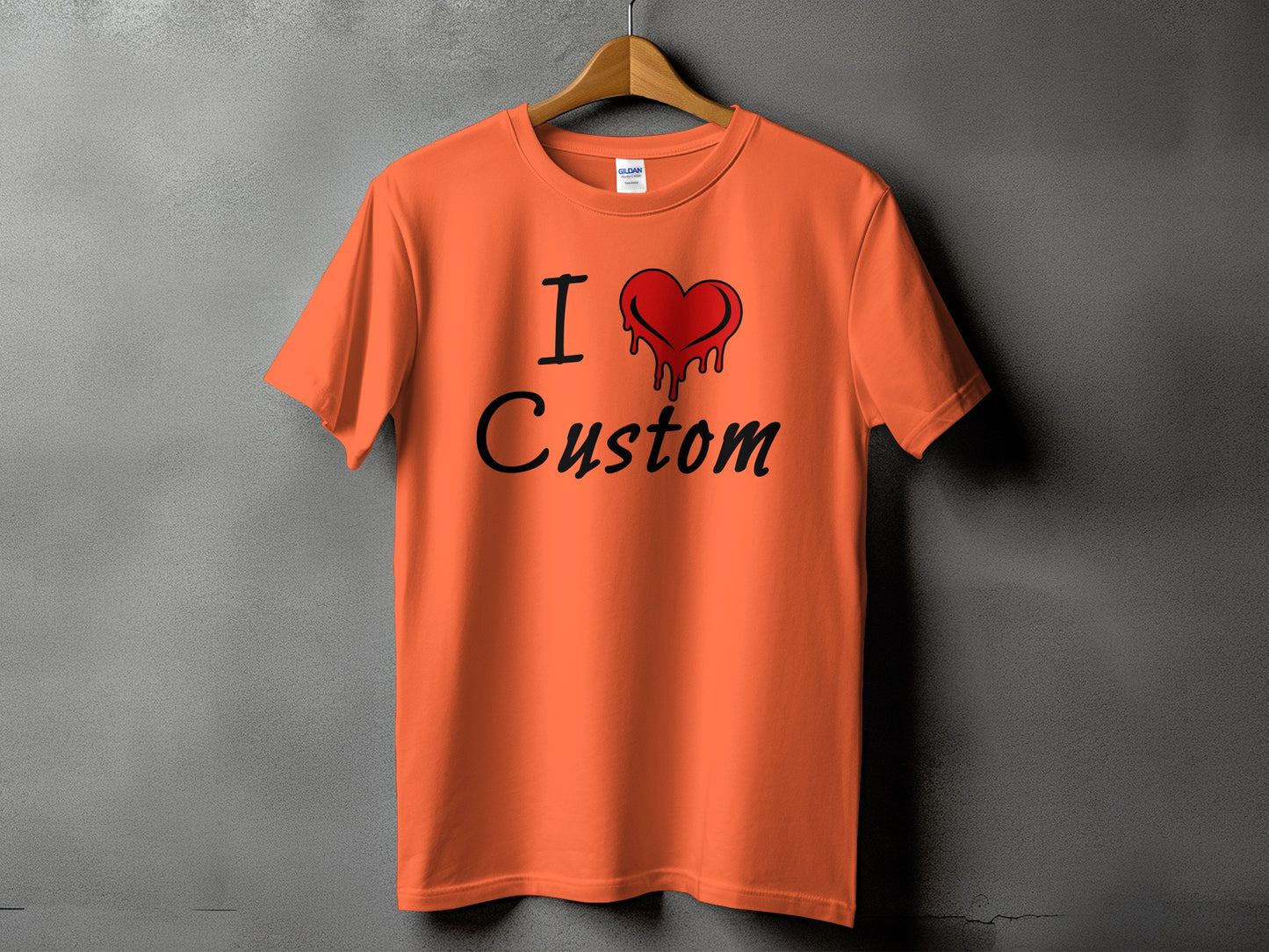 I Love Custom Print Graphic T-shirt product type