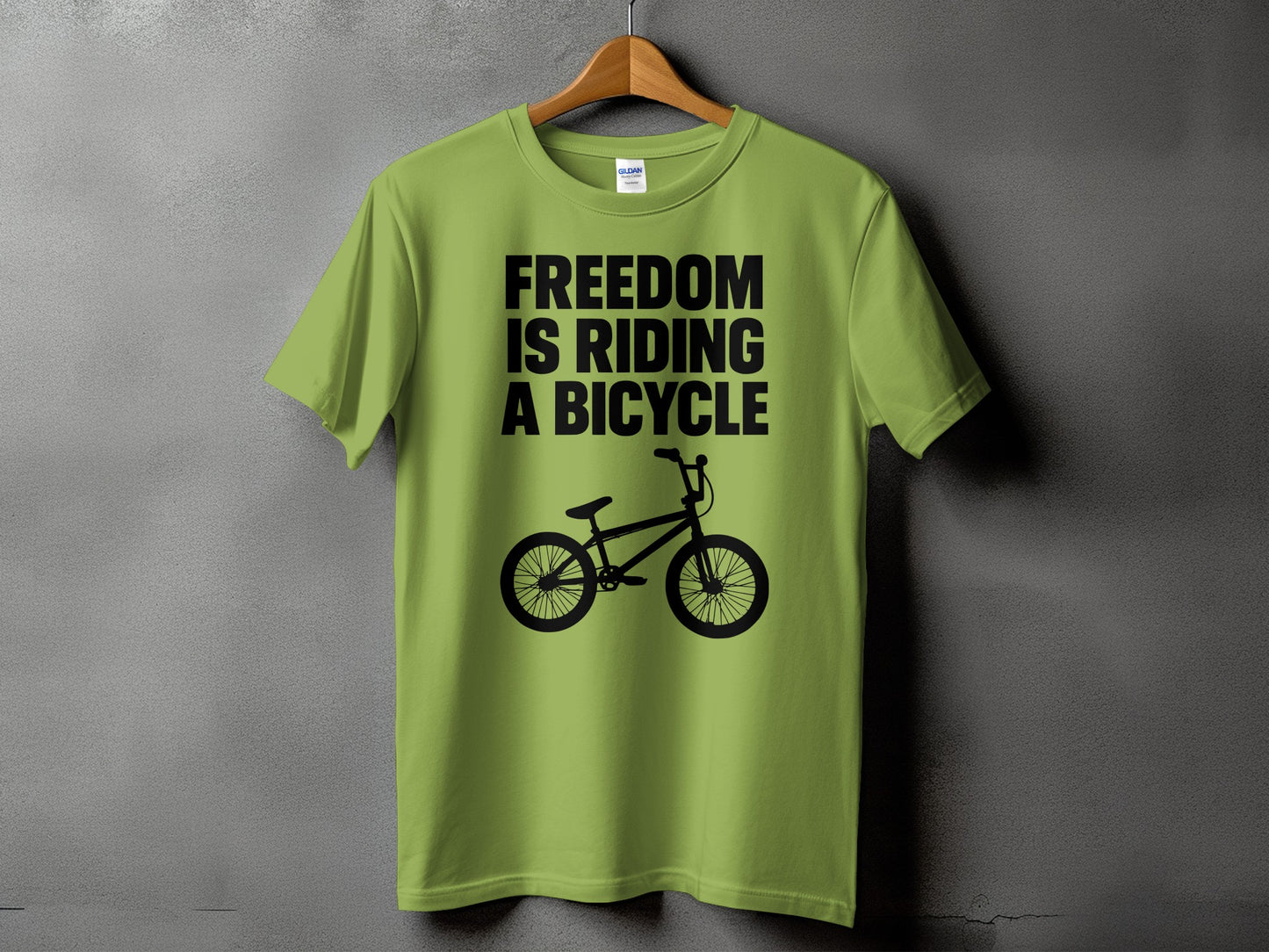 FREEDOM IS RIDING A BICYCLE Statement T-Shirt product type