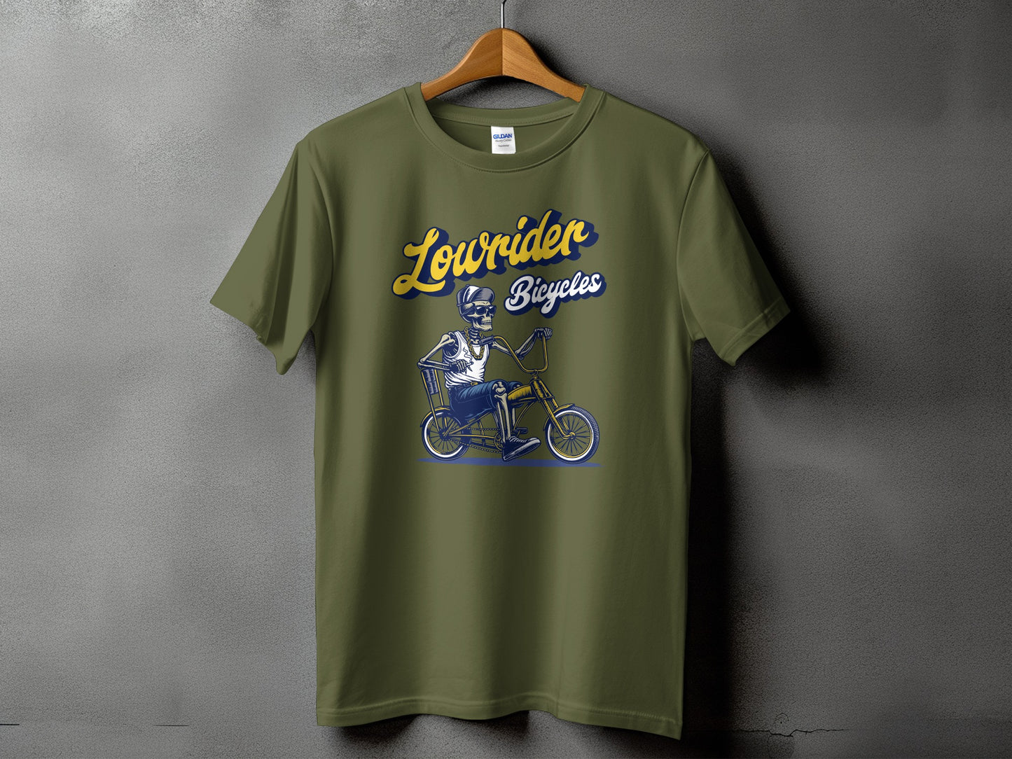 Lowrider Bicycles Skeleton Art Graphic Tee product type