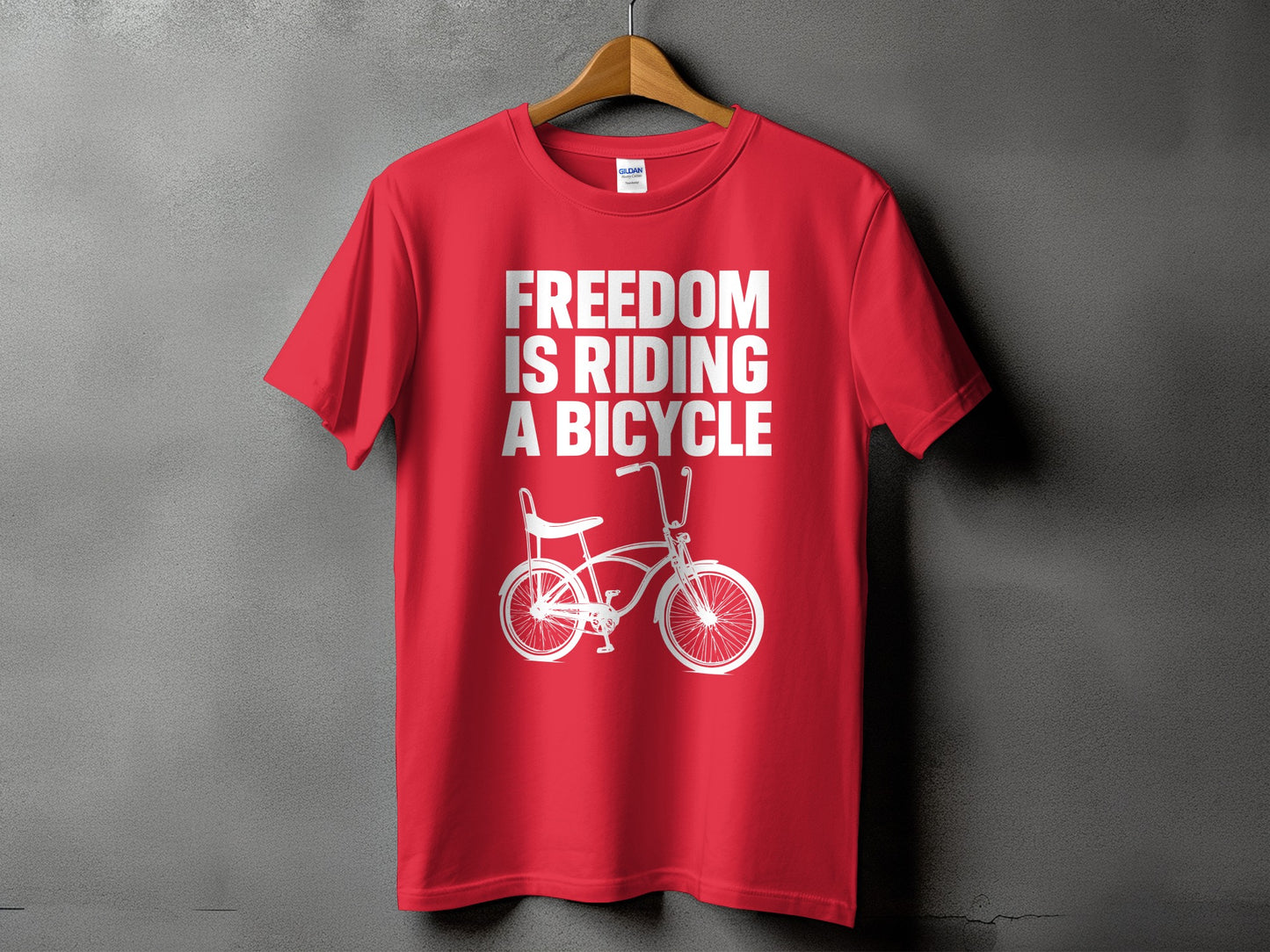 Freedom Is Riding A Bicycle Graphic T-shirt product type