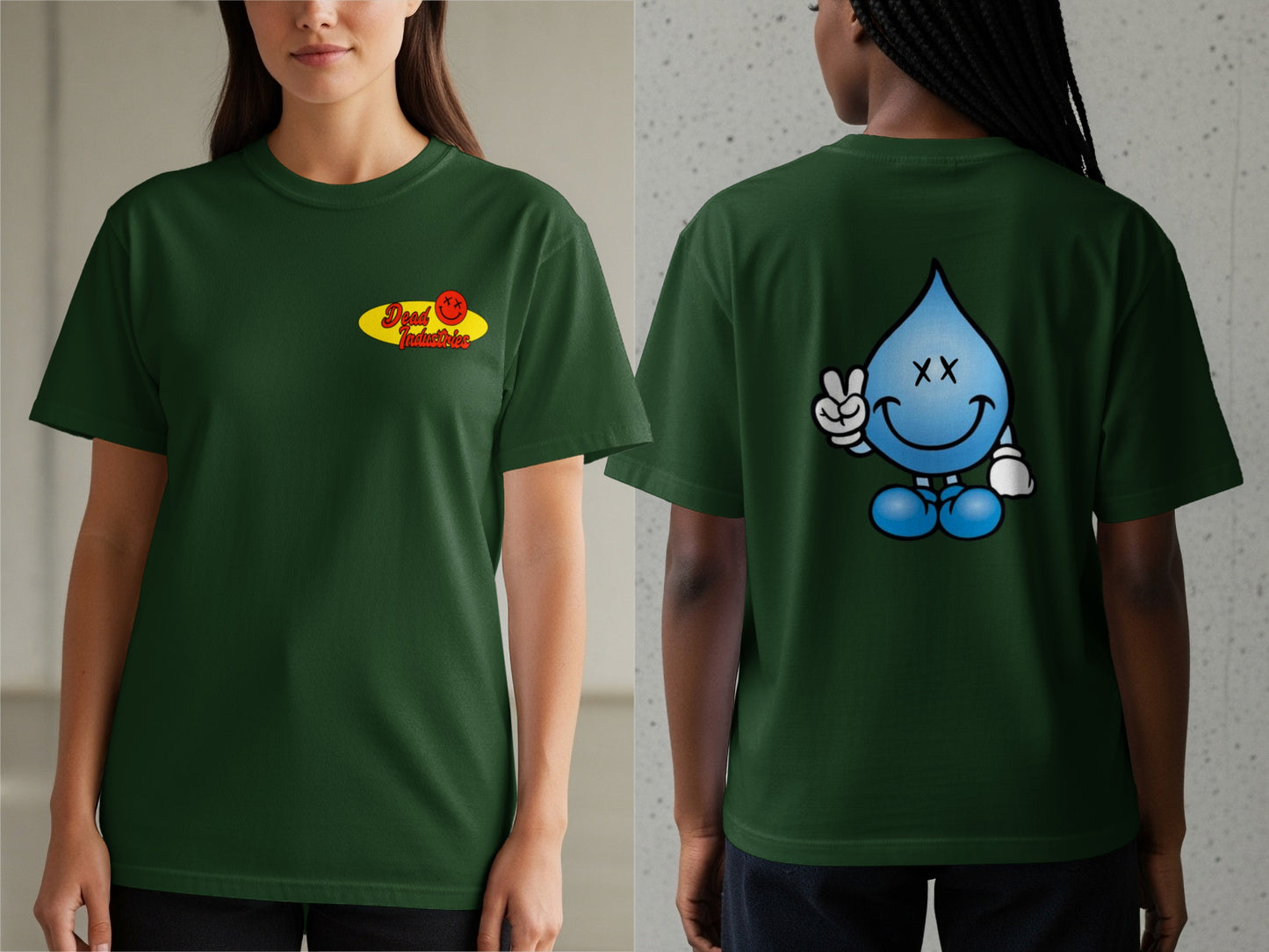 Good Vibes Smiley and Peace Droplet Graphic T-Shirt product