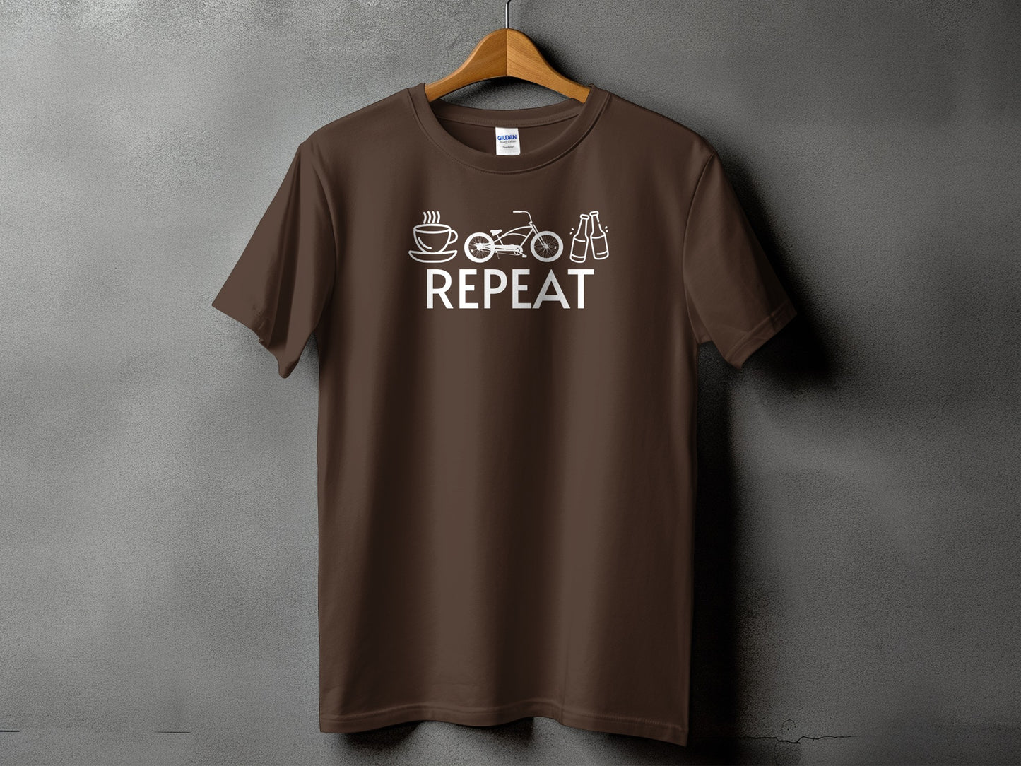 Coffee Bike Beer Repeat Graphic Tshirt product
